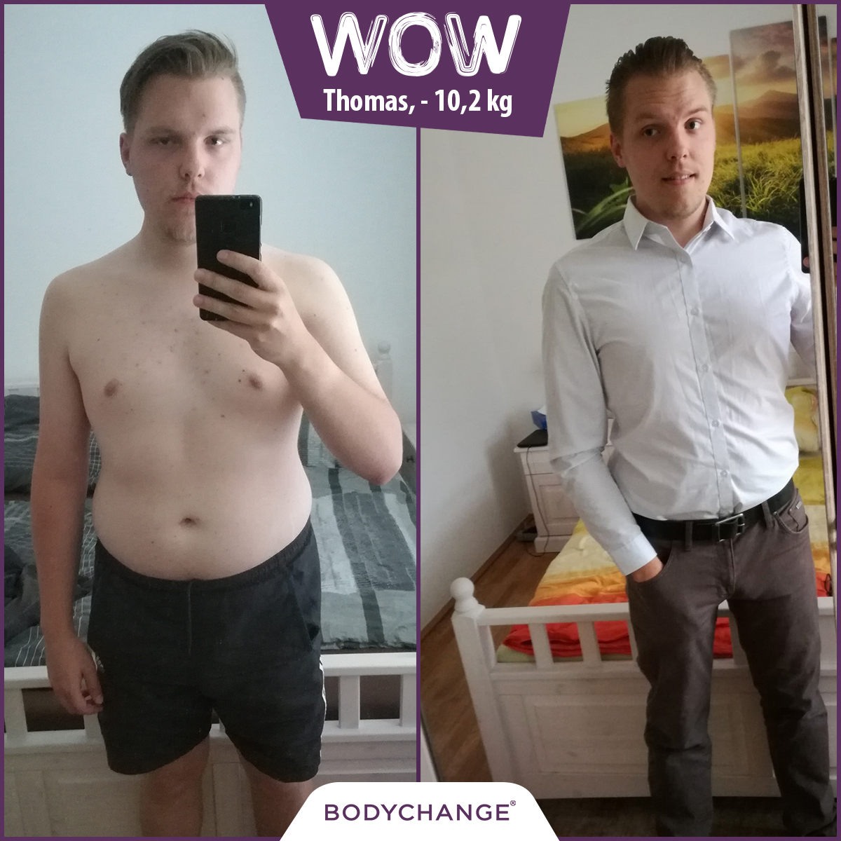 Thomas hat mit BodyChange über 10 kg abgenommen