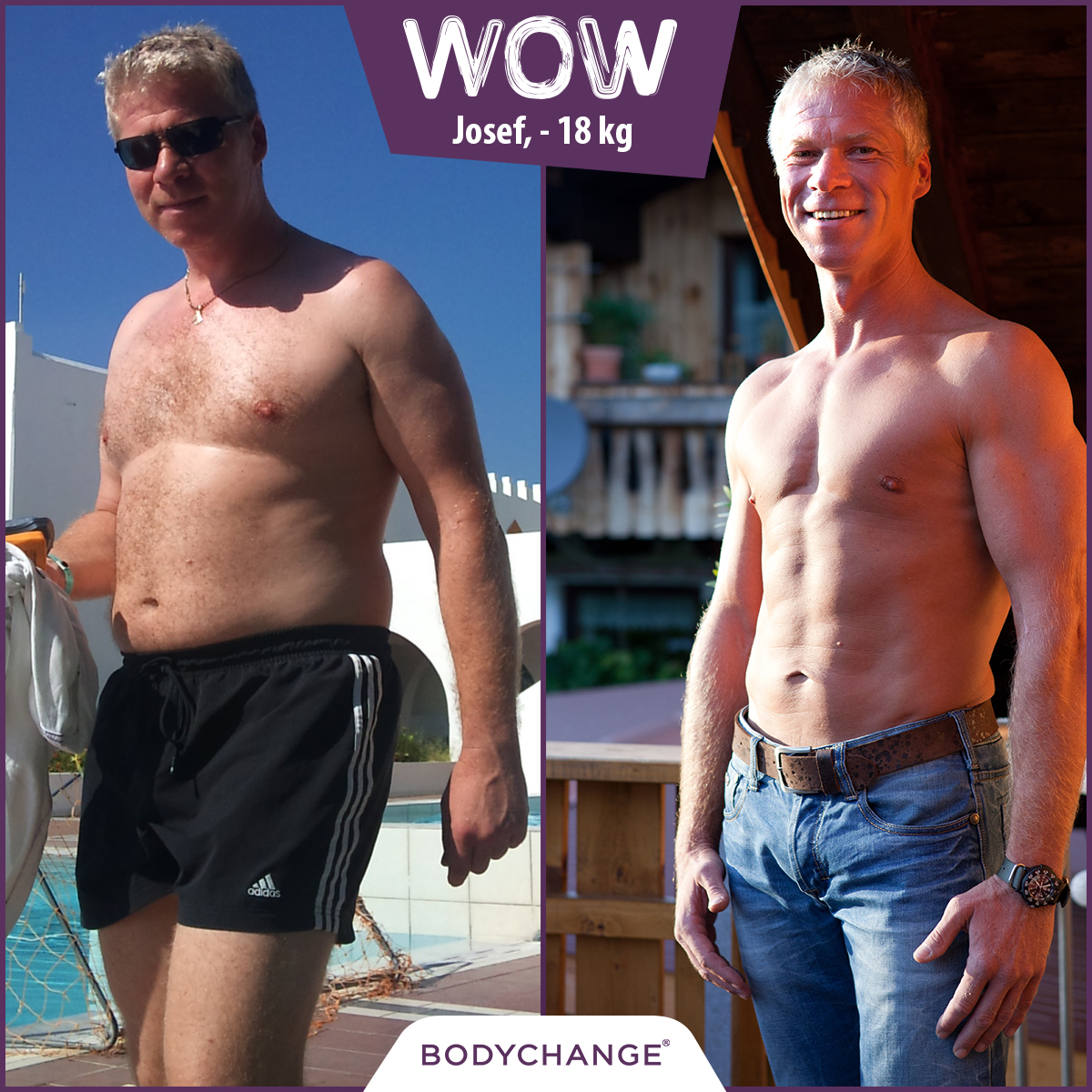 Josef mit Sixpax dank BodyChange